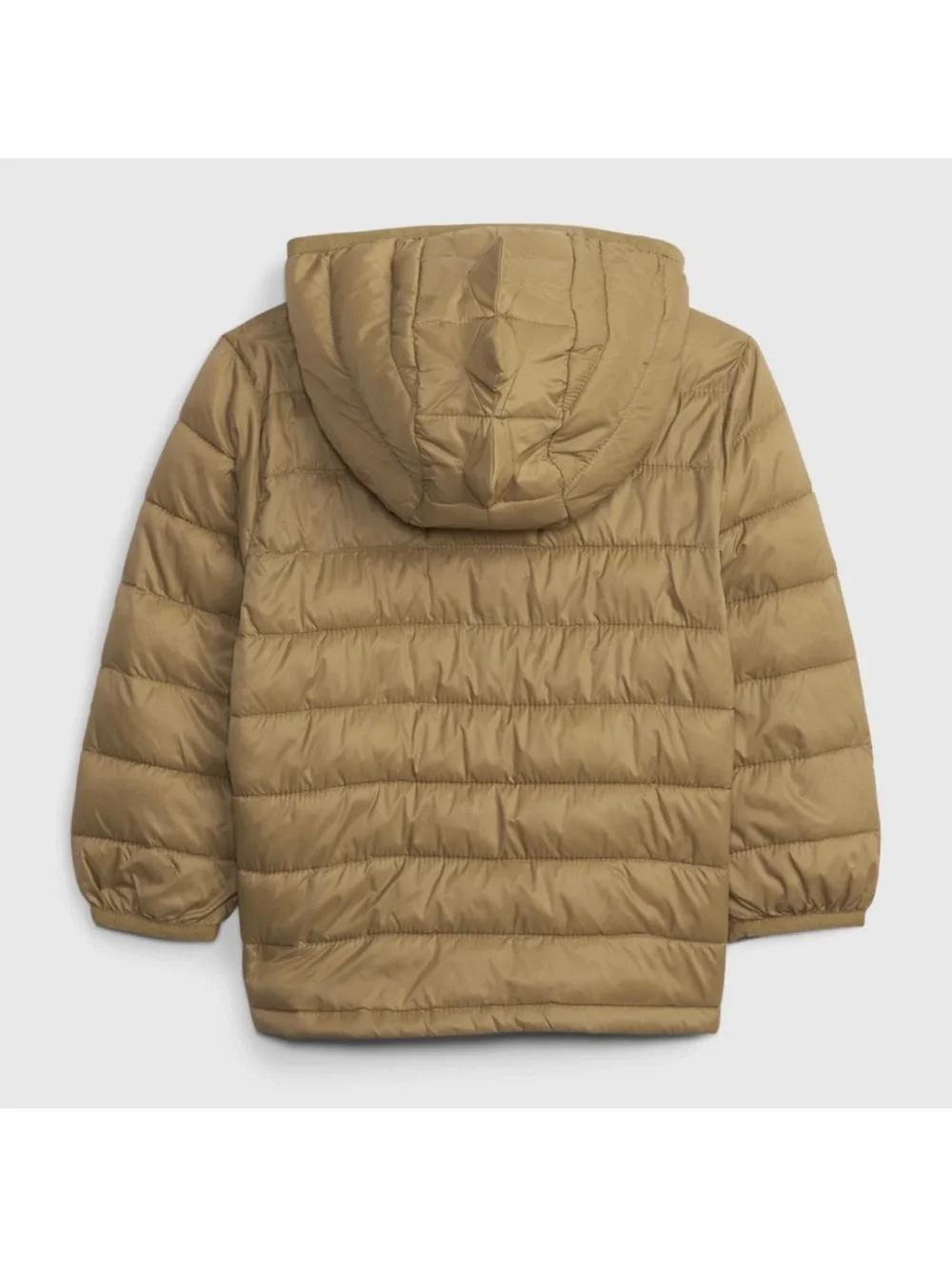 GAP Primaloft Kids Lightweight Hooded Puffer Jacket - Tan